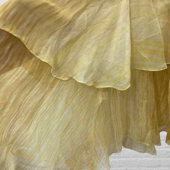 Max Studio Golden Yellow Silk Ruffle Dress | Special Edition | Size S - Picture 12 of 16